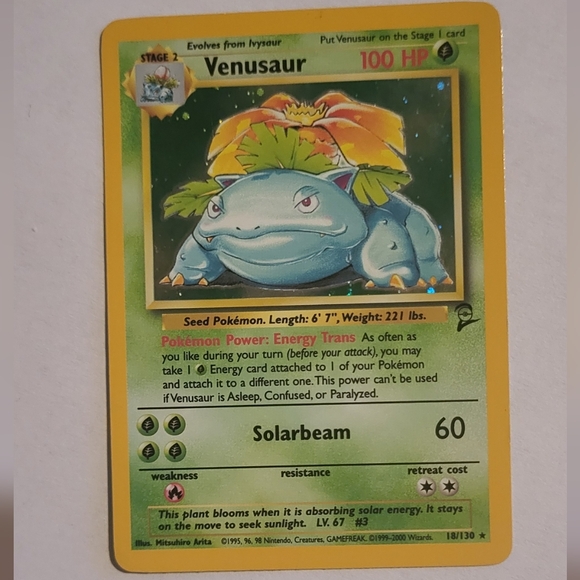 Venusaur Holofoil Pokémon Card - Lightly Played - Base Set 2 - Picture 2 of 3